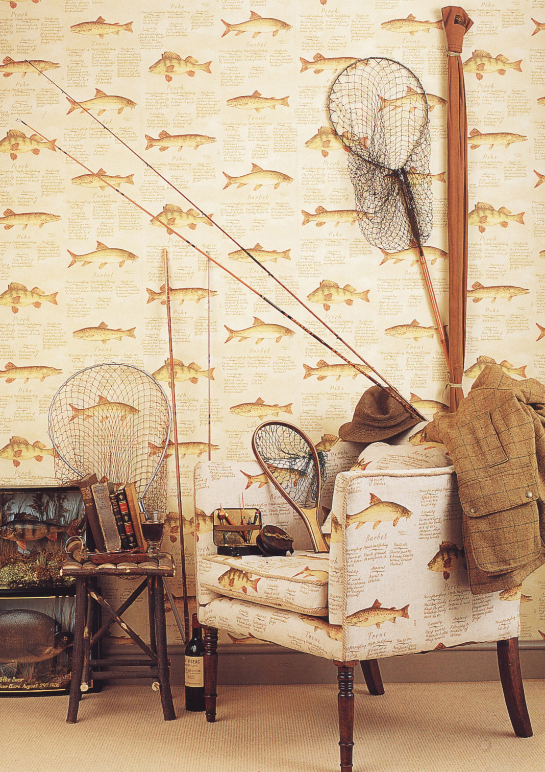 european fish design wallpaper and fabric by lewis and wood